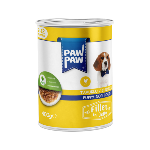 PawPaw Yavru Köpekler için Tavuklu Fillet In Jelly Tam Yaş Mama