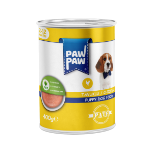 PawPaw Yavru Köpekler için Tavuklu Pate Tam Yaş Mama