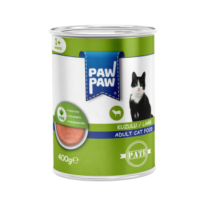 PawPaw Yetişkin Kediler için Kuzulu Pate Tam Yaş Mama