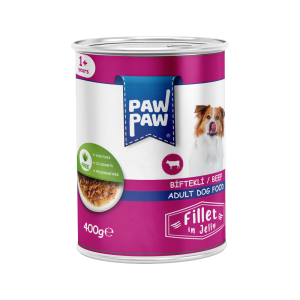 PawPaw Yetişkin Köpekler için Biftekli Fillet In Jelly Tam Yaş Mama