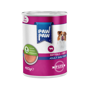 PawPaw Yetişkin Köpekler için Biftekli Pate Tam Yaş Mama