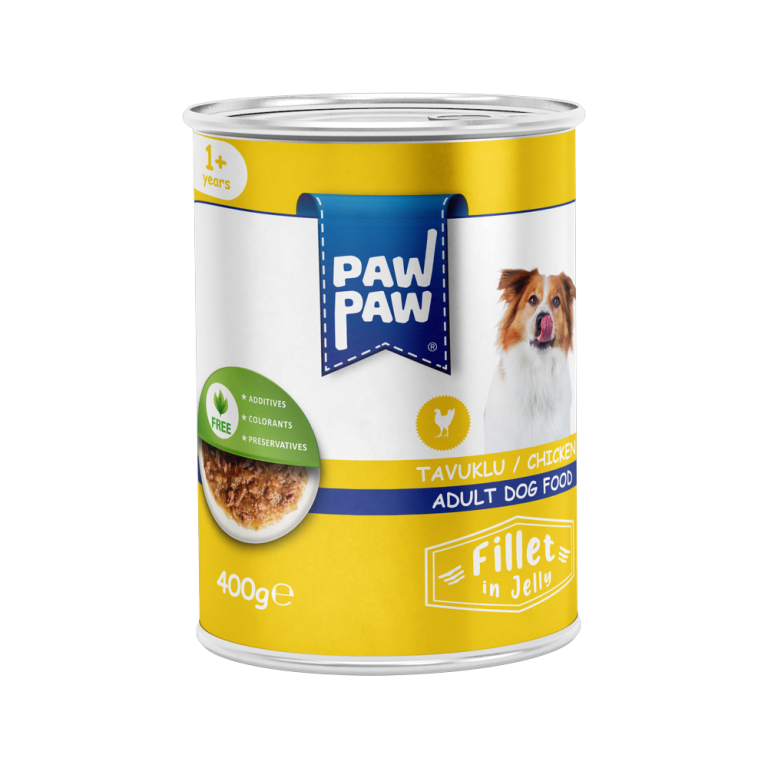 PawPaw Yetişkin Köpekler için Tavuklu Fillet In Jelly Tam Yaş Mama