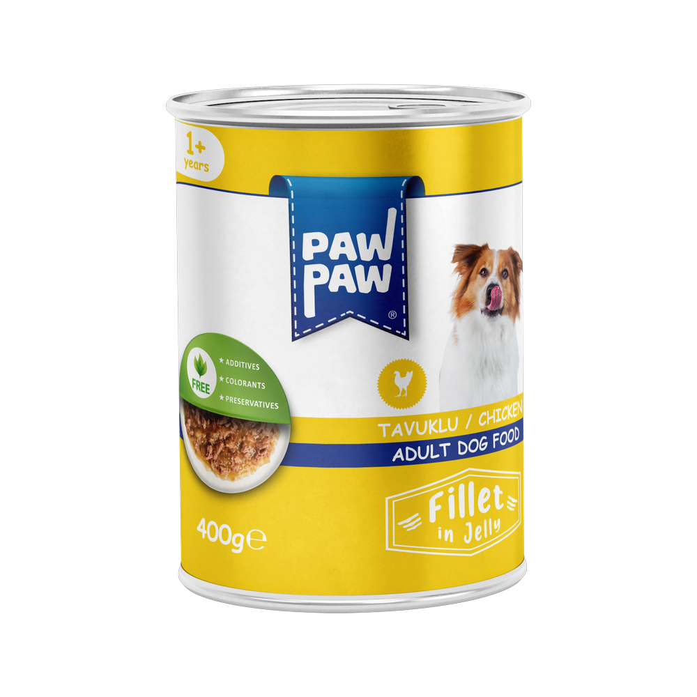 PawPaw Yetişkin Köpekler için Tavuklu Fillet In Jelly Tam Yaş Mama
